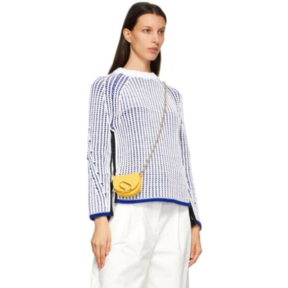 3.1 Phillip Lim Sweaters - NWT$495 3.1 Phillip Lim Two-Tone Ribbed Knit White Blue Pullover Sweater Top XS